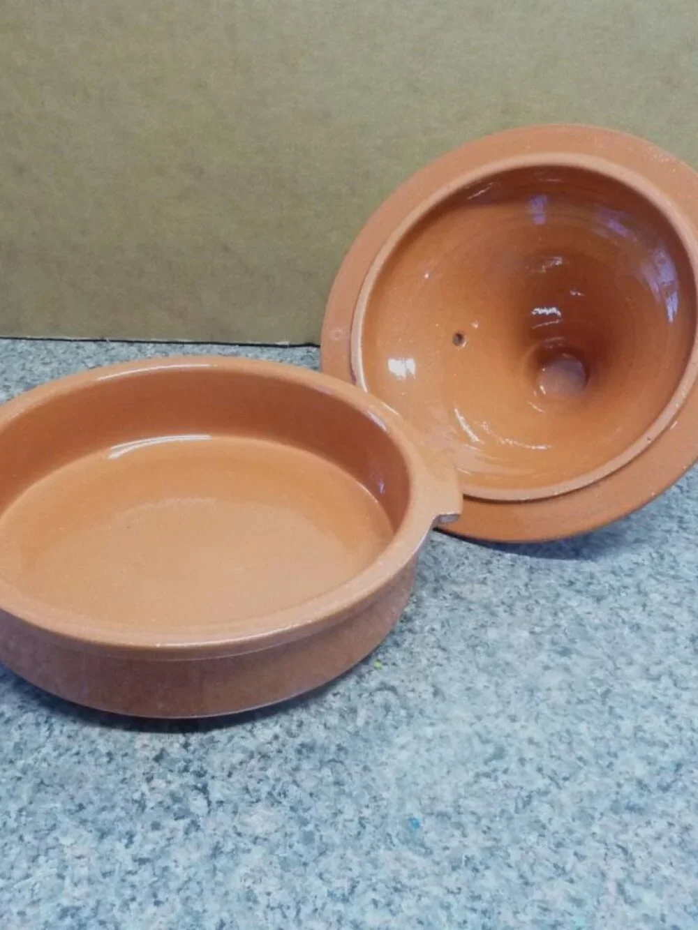 Sur La Table Glazed Terra Cotta Tagine, Brown, Handmade Ceramic Pot with Conical